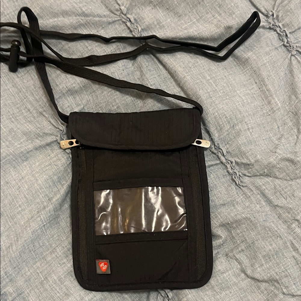 Black Crossbody Travel Pouch